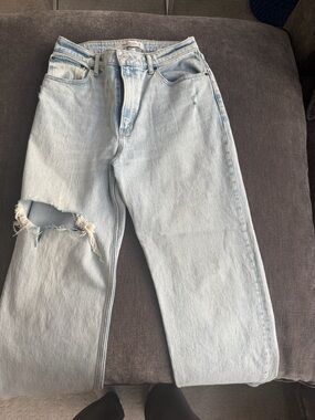 Abercrombie & Fitch Light Blue High-Rise Jeans size 8 curve